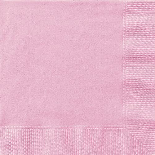 Papierservietten - 16,5 cm - Hellrosa - Packung mit 20 Stück
