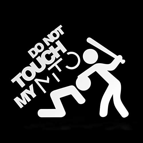 ERREINGE Sticker compatibile per ALFA ROMEO DON'T TOUCH MY MITO DUB JDM TUNING BIANCO Adesivo prespaziato in PVC per Auto Lunotto Finestrino - cm 12