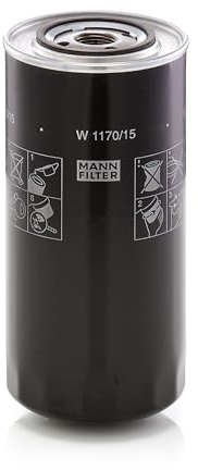 MANN-FILTER W 1170/15 Oil Filter - for Trucks + Buses | For Trucks & Buses, Highest Filtration Performance, Engine Protection, High Quality Sealing, True OE Engineering