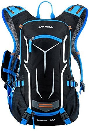 Lixada Fahrradrucksack 18L, Damen Herren Leichter Kleiner Tagesrucksack Wasserdicht Wanderrucksack Sportrucksack MTB Rucksack Skirucksack mit Regenschutzkappe Helmabdeckung 5.5 inch Handytasche für Den Alltag