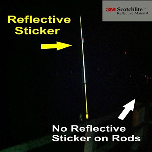 3M StickersLAb - Nastro adesivo rifrangente riflettente materiale canna da pesca vettino 3 Metri (Verde)