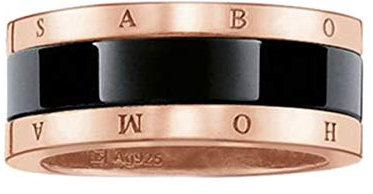 Thomas Sabo TR1994-593-11 Bandring Schwarzes Keramik Rosé-Ton Gr. 56