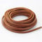 LolliBeads (TM) Heavy Duty Strong 4 mm Genuine Flat Leather Cord Braiding String for Jewelry Making Craft DIY Assorted Color Light Brown 5 Meters (5+ Yards)