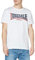 Lonsdale Herren T-shirt met bandjes two tone Langarmshirt, Weiß, S EU