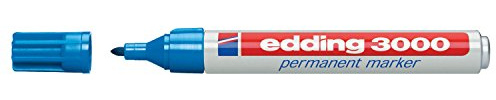 Permanentmarker edding® 3000, Rundspitze, Strichstärke 1,5-3mm, hellblau