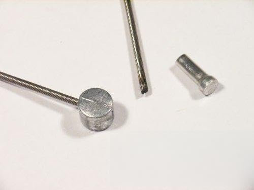 acelo Bowdenzug/Bremszug - Edelstahl - z.B. für Fahrrad - mit Tonnennippel, mit 1 Schutzkappe - mehrere Längen (1.100 Millimeter)