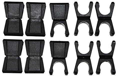 Boje Sport - 10er Set Clip für Stangen mit ø 25mm, schwarz, für Teamsportbedarf, Fußballtraining, Hürdenstangen, Verbindungsclip, Gelenkhalterung