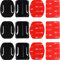 Adhesive Mounts - 3X Curved & 3X Flat Mounts with 3M Sticky Pads - for Your Helmet/Bike/Board/Car - Compatible with All GoPro Hero 13/12/11/10/9/8/7/6/5/4/3+/3/2/1 Models - 1 Year Warranty