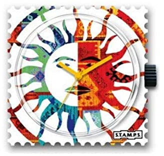 S.T.A.M.P.S. Stamps originelle Uhr Zifferblatt - Motiv Solar Eclipse - 100480 - Quarzuhrwerk mit Analoganzeige Sammeluhr