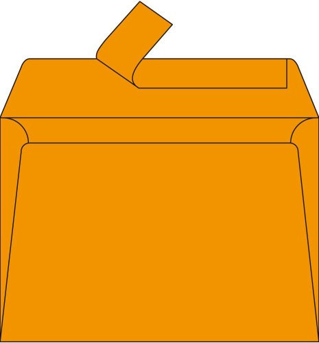 Clairefontaine 5496C - Packung mit 20 Umschläge Pollen, Format C6, 114 x 162mm, 120g, ideal für Korrespondenz und Einladungen, Clementine, 1 Pack