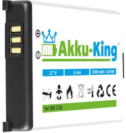 Akku-King Akku kompatibel mit Siemens V30145-K1310-X127 - Li-Ion 1300mAh - für C35, M35, M35i, S35, C35i, S35i, 3568, S46