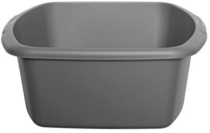 Whitefurze Rectangular Bowl, Plastic, Silver, Large