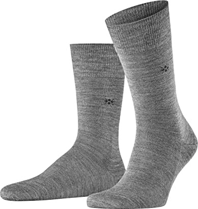 Burlington Herren Leeds Socken atmungsaktive klimaregulierende geruchshemmende nachhaltige Baumwolle Wolle verstärkt flache Naht druckfreie Fußspitze einfarbig leicht Business Alltag 1 Paar