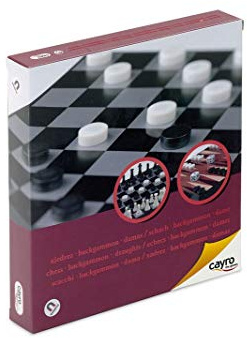 Cayro – Schach, Dame und Backgammon – ab 7 Jahren – magnetisches Modell – 3 Brettspiele in 1 – Kinder und Erwachsene – ideal zum Mitnehmen auf Reisen – 2 Spieler