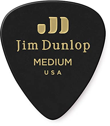 Jim Dunlop Celluloid Black Pick Medium - 72 Pack