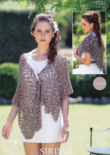 Sirdar Firefly Ladder Ladies Wrap & Shawl Crochet Pattern 7032