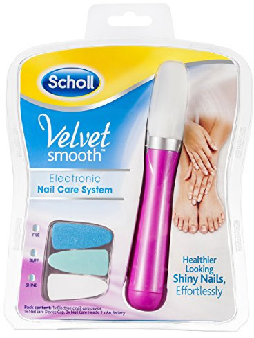 Scholl Velvet Smooth Electronic Nail Care System - Pink, Healthy Nail Care System