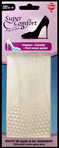 Supercomfort Woman Trequarti Gel Insoles Treatments and Polishes Shoes, White