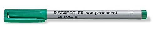 Lumocolor® non-permanent Faserschreiber, Strichstärke F, Schaft grau, grün