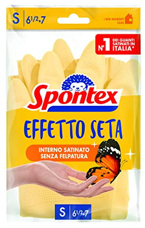 Spontex Silk Gloves Silky Smooth Around the Skin Without Size S