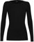 Dilling Merino Langarmshirt für Damen - Extra Feine Unterwäsche aus 100% Bio Merinowolle Schwarz 46