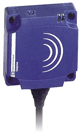 Schneider XS8C1A1MBL2 XS8-Induktiver Näherungsschalter 40x40x15, PBT, Sn 25mm, 24-240 V AC/DC, Kabel, 2m