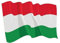 U24 Autoaufkleber wehende Flagge Ungarn 8,5 x 6 cm