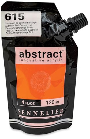 Sennelier Abstract Innovative Acrylic Artist Paint Pouch 120ml (615 Cadmium Red Orange Hue)