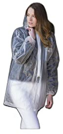 EKKIA Transparente Regenjacke mit Zippverschluss praktisch (M)