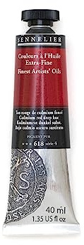 Sennelier Artists' Oil Color, 40ml Tube, Cadmium Red Deep Hue S4