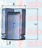 AUTOFREN SEINSA D025264 Bremssattel-Kolben 43mm Stahl