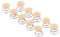 10 x Rosen Curlies - Brauthaarschmuck - Curlie - Haarschmuck | Beige