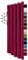 heimtexland ® Verdunklungsgardine Schlaufenschal Gardine Blickdicht mit Kräuselband Thermogardine Verdunklungsvorhang HxB 245x135 cm Bordeaux-Rot Typ139