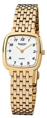 Uhr - Metallband - goldfarben/weiss
