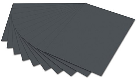 folia 6188 - Fotokarton Anthrazit, 50 x 70 cm, 300 g/qm, 10 Bogen - zum Basteln und kreativen Gestalten von Karten, Fensterbildern und für Scrapbooking