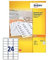 Avery 2.400 Etiketten für Kopierer Monochrom - Druck Kopierer (DP247) 70x36 weiß