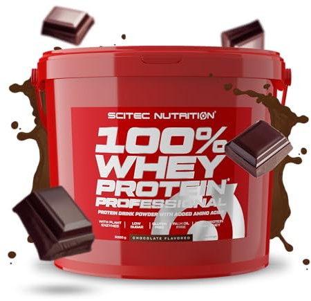 Scitec Nutrition 100% Whey Protein Professional - Potenziato con aminoacidi extra ed enzimi digestivi - Senza glutine - Senza olio di palma, 5 kg, Cioccolato