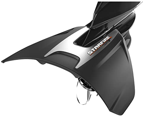 STINGRAY HYDROFOILS - Starfire Hydrofoils for 40-300 hp Boats (Black) - No-Drill Engine Stabilizer Fins for Outboard/Outdrive Motors - Made in The USA