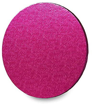 Anniversary House 10-inch, Pack of 1, Individually Wrapped, Sturdy Fibre Cake Drum Round, D001, Board, Cerise Pink