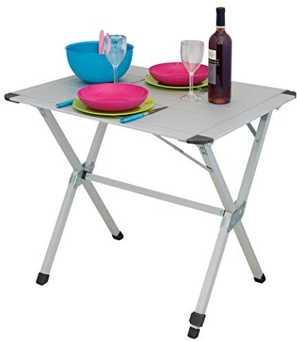 Euro Trail Tische Aluminium Rolltisch St Pierre S 90 x 70 cm Höhe, 71785