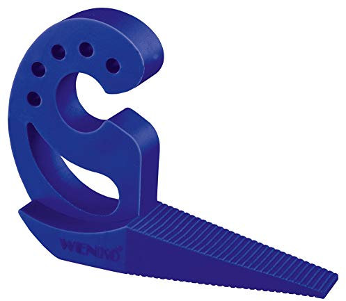 WENKO 50506100 Türstopper und Fensterstopper Multi-Stop, Thermoplastischer Kunststoff TPR, 11,8 x 7,7 x 2,5 cm, blau