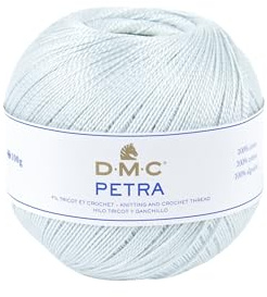 DMC Petra Yarn, 100% Cotton, Pastel Blue (54462), Size 5