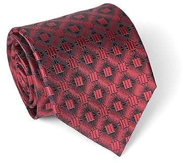 Remo Sartori – Seidenkrawatte, Bordeaux Mikromuster, Made in Italy, Herren