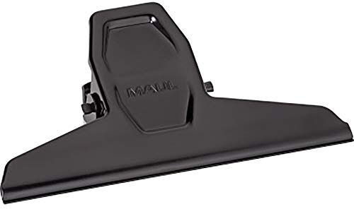 MAUL Papierklemmer schwarz MAULpro Metallclip 125 mm für 300 Blatt | starker Halt für Unterlagenstapel, aufhängbar für flexible Nutzung, robuster Stahlkörper, griffige 30 mm Klemmweite