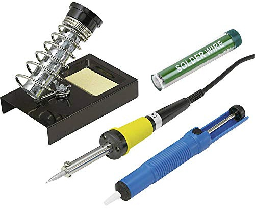 Basetech ZD-30B Lötkolben-Set 230 V 30 W Bleistiftform inkl. Ablage, inkl. Entlötsaugpumpe, inkl. Lötspitze