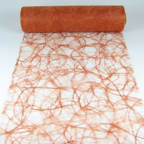 N/A 1m Sizoweb® Original Tischband Tischläufer Tischdeko Faserseide 30cm, Farbe:Terracotta