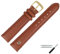 MARBURGER Uhrenarmband 16mm Leder Braun Gold Glatt Mit Naht - Montage Set 1001632000220