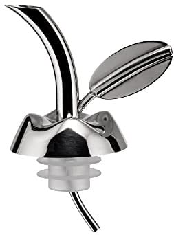 Alessi Msa32/tap Fior D'olio Bouchon Verseur Pour Bouteille D'huile en Acier Inoxydable 18/10 Brillant et Résine Thermoplastique, Argenté