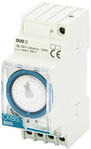 Duo D 230 V. Interruptor HORARIO ANALOGICO 2 Mod. Diario SIN Reserva MANIOBRA 30 MN. 16(4) A