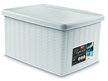 Stefanplast 30010 Mehrzweck-Behälter, Aufbewahren, In Rattanoptik aus Kunststoff, 29 x 39 x 21 cm